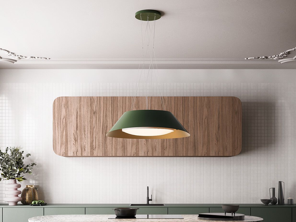 Стальной островной капюшон со встроенным освещением Falmec Circle.Технология ARCH-00031251