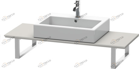 XL012C00707 X-Large Консоль для накладных раковин и встраиваемых умывальников Бетонно-серый матовый декор Duravit