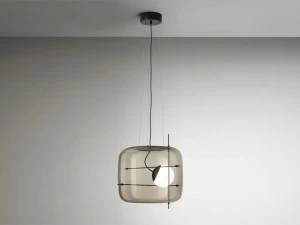 Vetreria Vistosi Led подвесной светильник с прямым светом из дутого стекла Plot