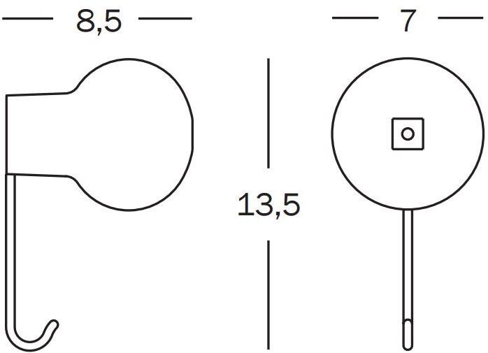 Magis Globo AC382 AZ Настенный крючок для верхней одежды. Цвет: Голубой 1635 C  - Вид №1