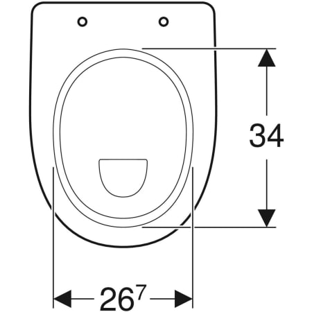 218520000 Напольный унитаз горизонтальный смыв Geberit Renova Comfort, увеличенной высоты, горизонтальный выпуск Geberit  - Вид №2