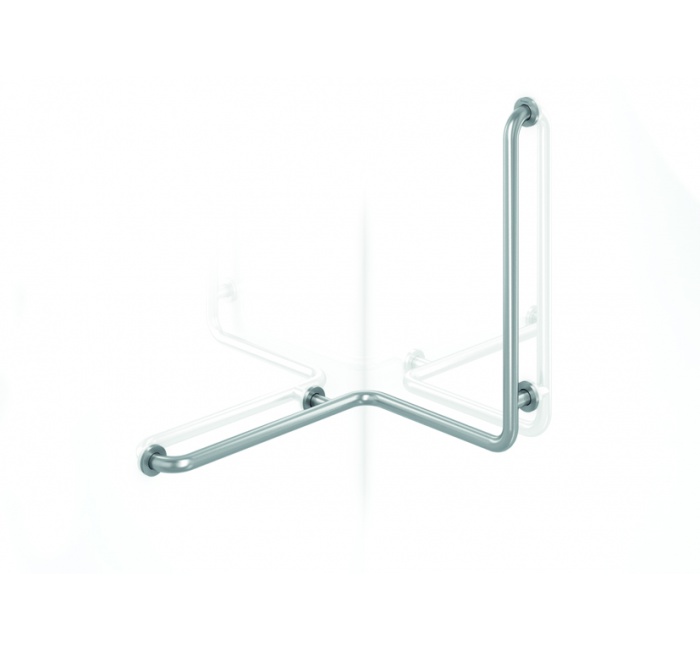 GW11 20 03 00 Genwec Настенная стенка 3-х рычажная, стальная белая, левая 