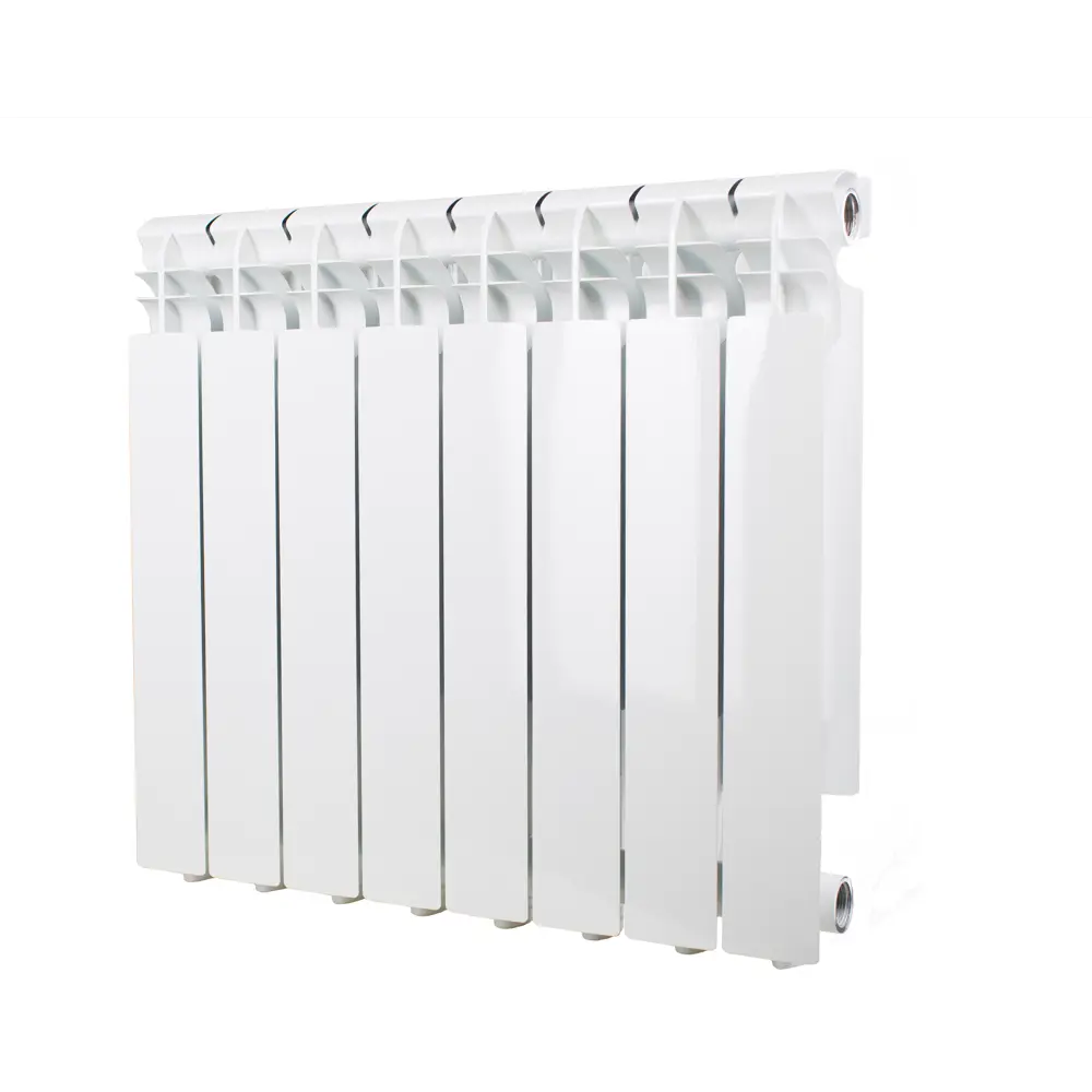Радиатор секционный Equation Aluminium 500/96 8 секций боковое подключение алюминий белый 86565614 STLM-2048518  - Вид №1