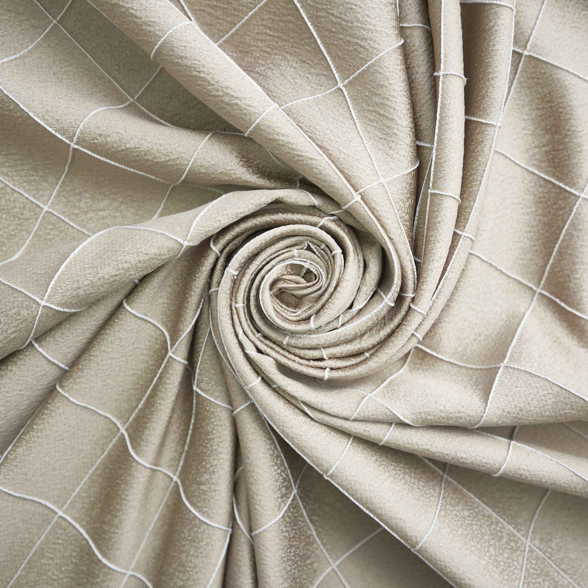 86115670 Штора на ленте для кухни "Жак Ромб" 135x180 см цвет золотой Santreyd  - Вид №3