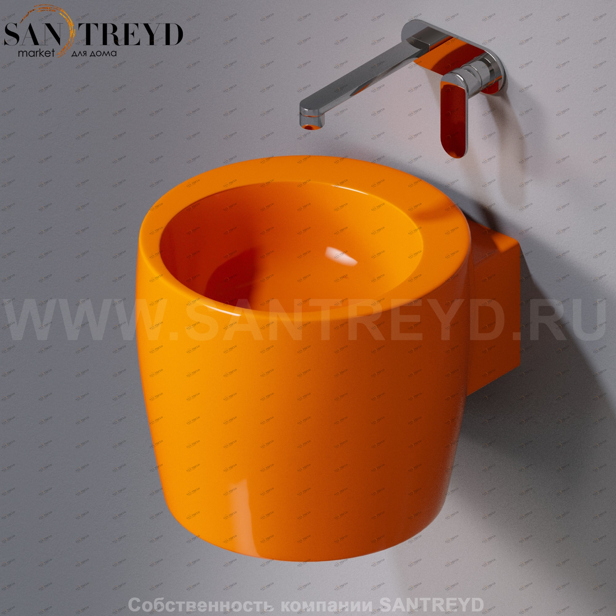 L102T0R0V1.114 Подвесная раковина настенная круглая A. e T. Italia SPOT AeT ITALIA TOTEM