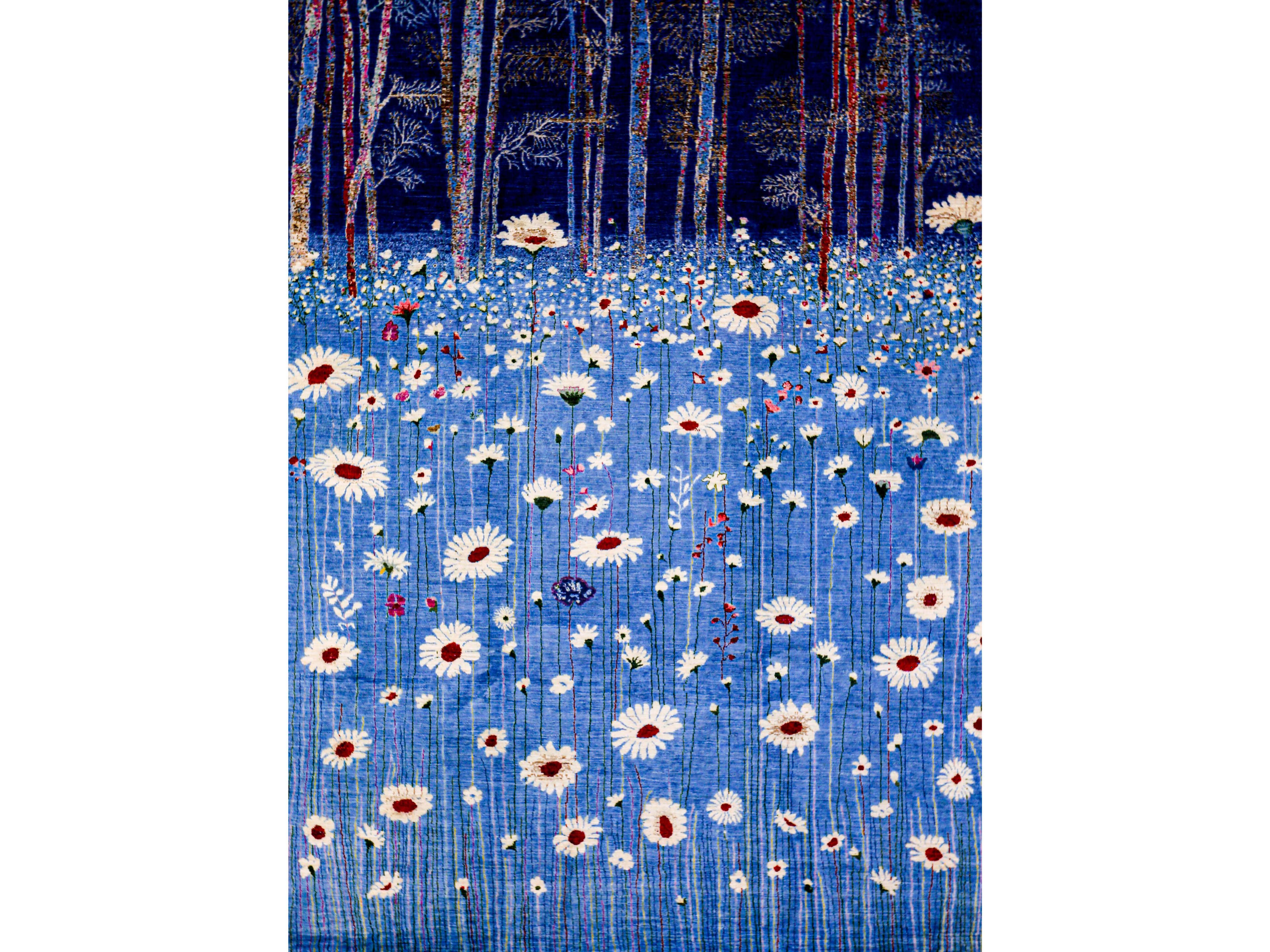 Шерстяной прямоугольный цветочный ковер Zollanvari Flower Meadow ARCH-00150119