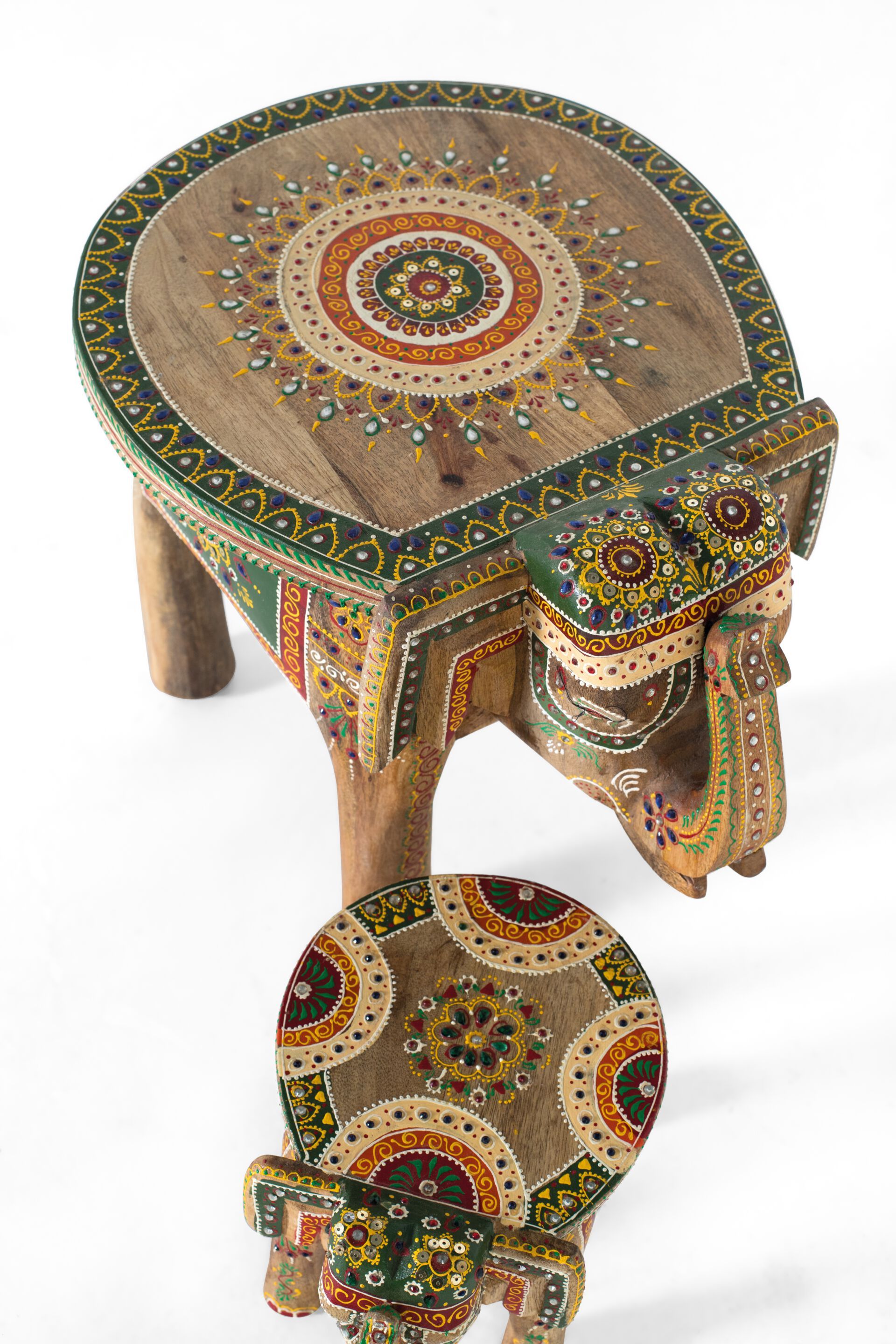 Низкий табурет из манго Giner y Colomer 1580 ARCH-00025685