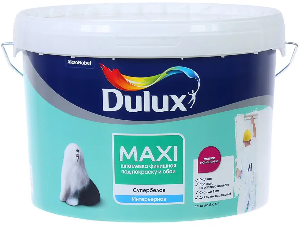 Финишная полимерная шпатлевка Dulux для идеально гладких стен 81950494