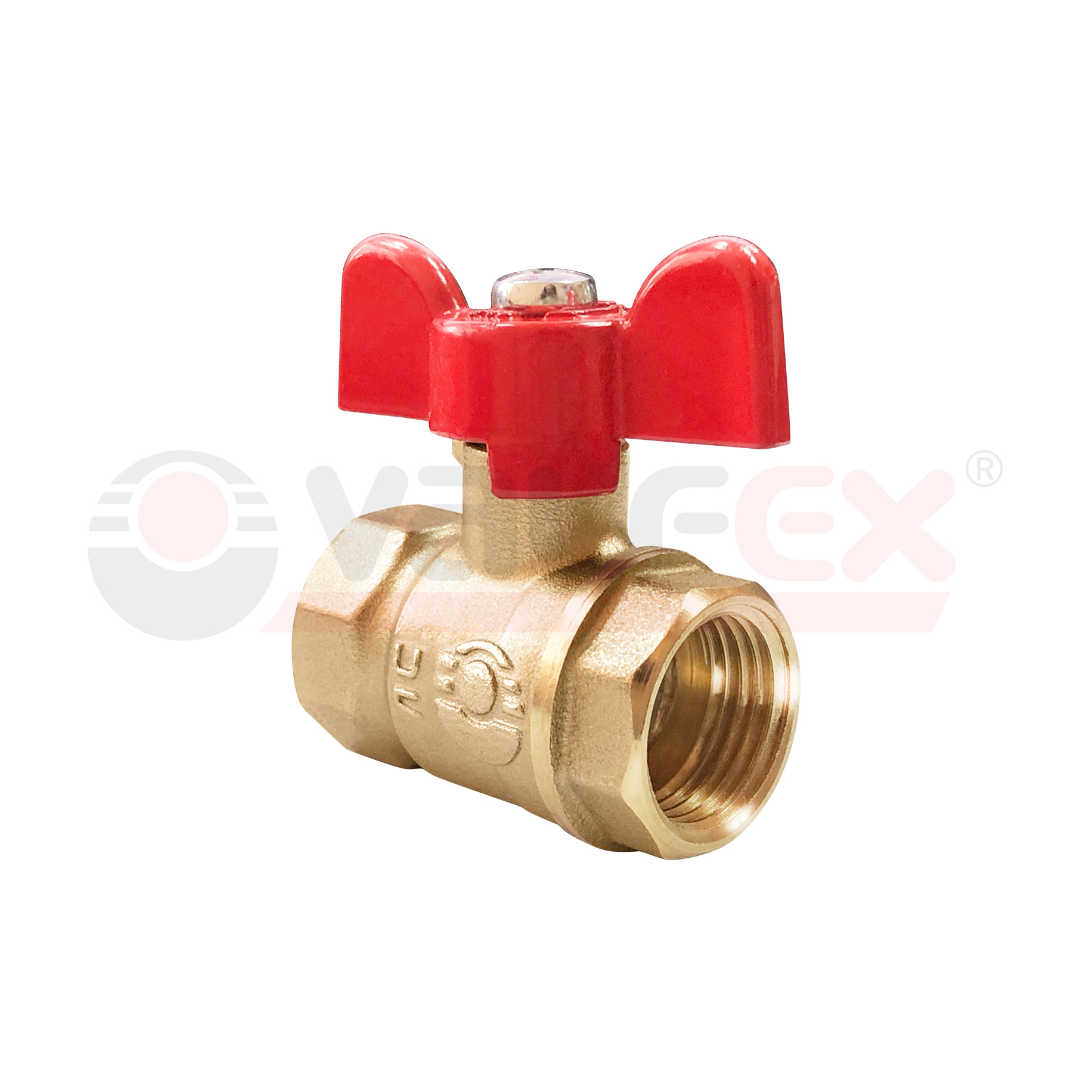VF.217.L0B1.034 Valfex Кран шаровой OPTIMA, ручка-бабочка (внутр.-внутр.)  3/4" 