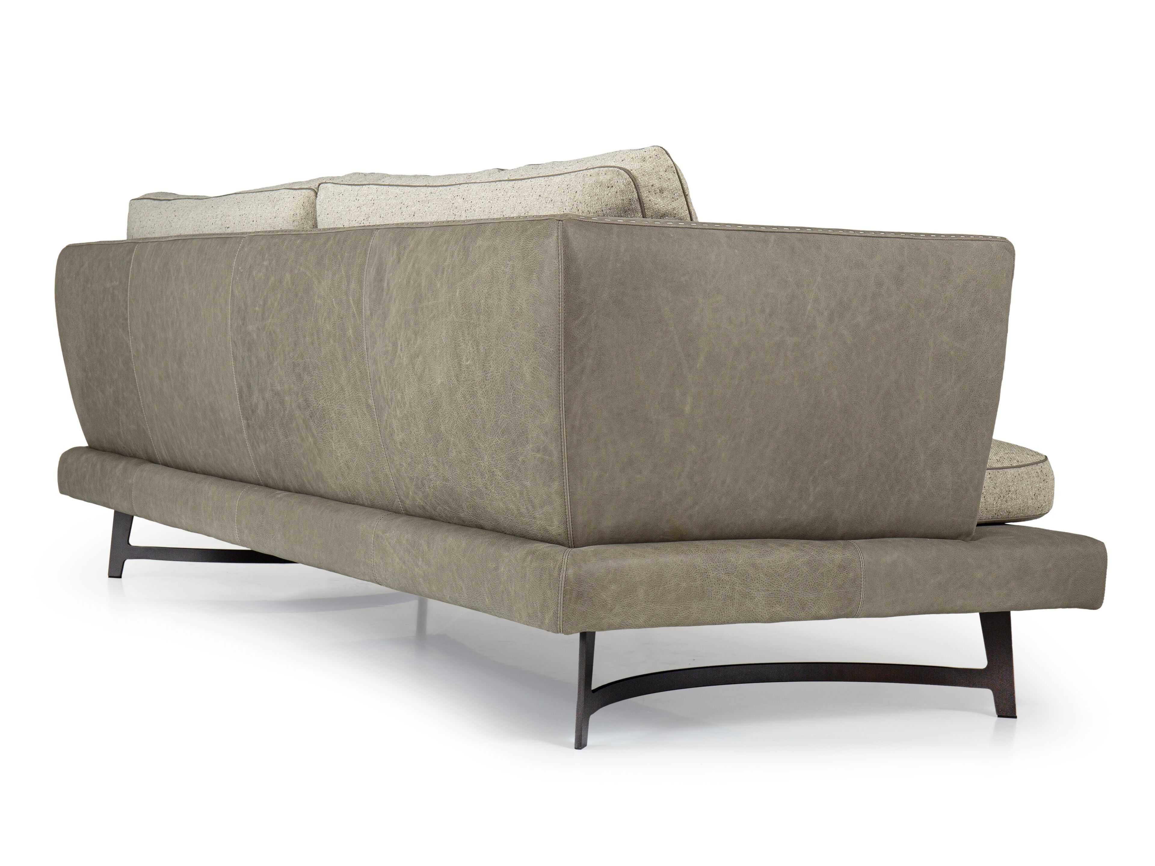 3-местный диван из ткани и кожи Borzalino MARTIN ARCH-00008448