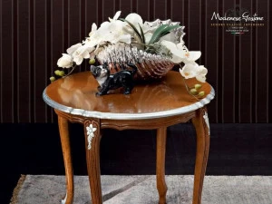 Modenese Gastone Низкий круглый журнальный столик из массива дерева Casanova