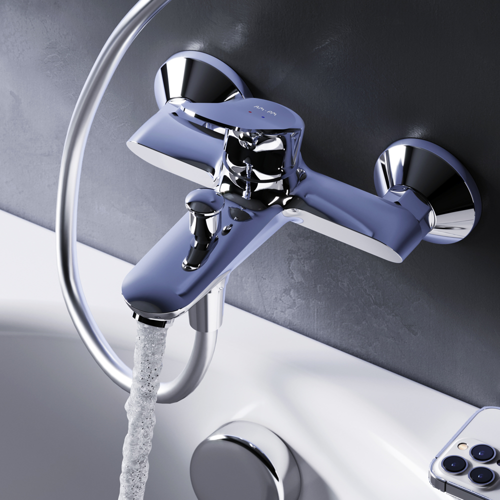 F85C10000 смеситель для ванны и душа хром шт AM.PM Sunny - Вид №1