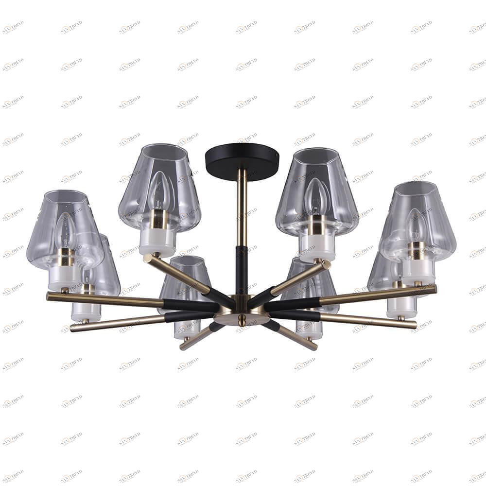 Потолочная люстра Lumien Hall Горейн 33075.01.37.08 LUMIEN HALL ДИЗАЙНЕРСКИЕ, ГОРЕЙН 00-3888665 Бронза;прозрачный 