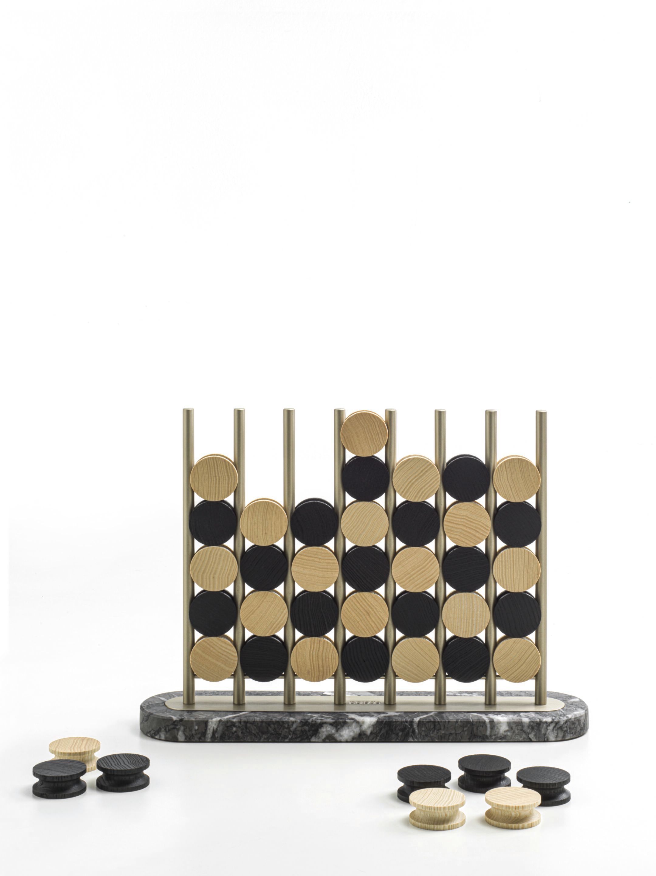 Настольная игра из Карнико-серого мрамора и грецкого ореха Porada двадцать четыре ARCH-00121927 - Вид №2