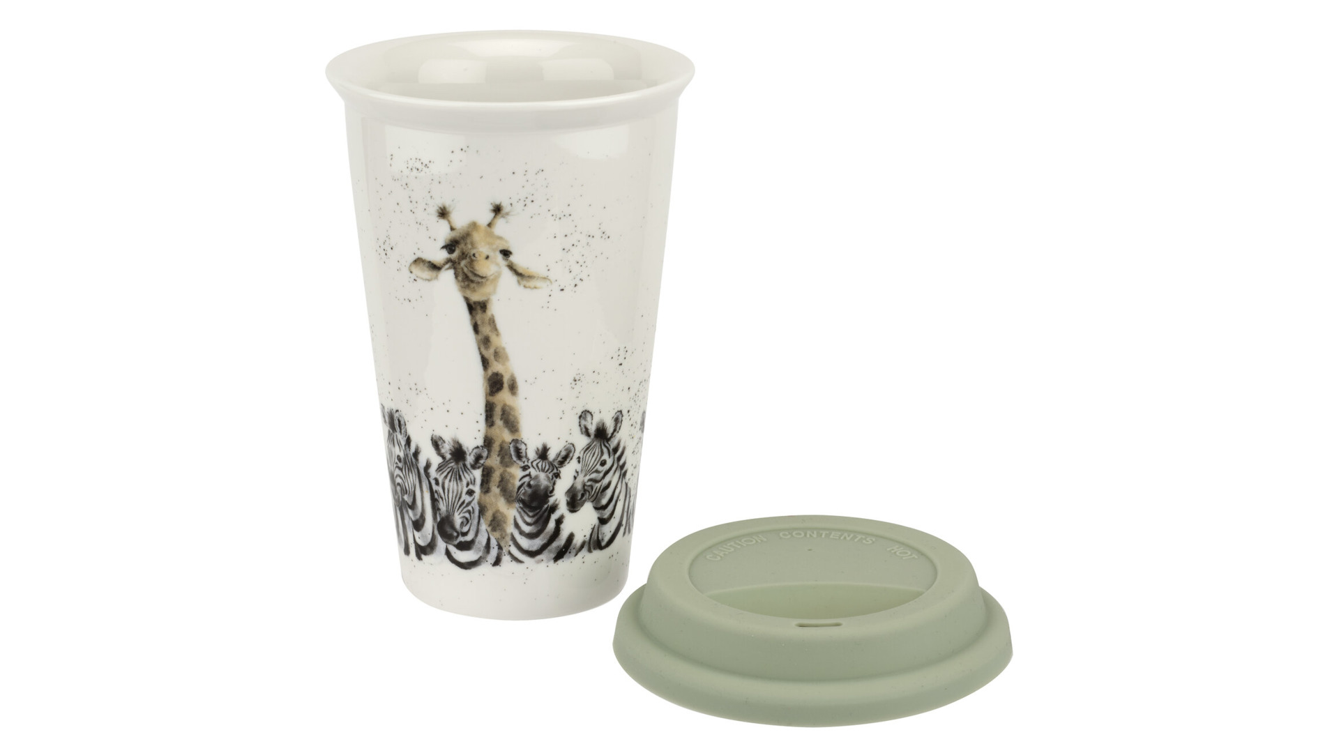 10669762 Royal Worcester Термокружка Royal Worcester "Забавная фауна.Зебры и жираф" 310мл Фарфор  - Вид №2