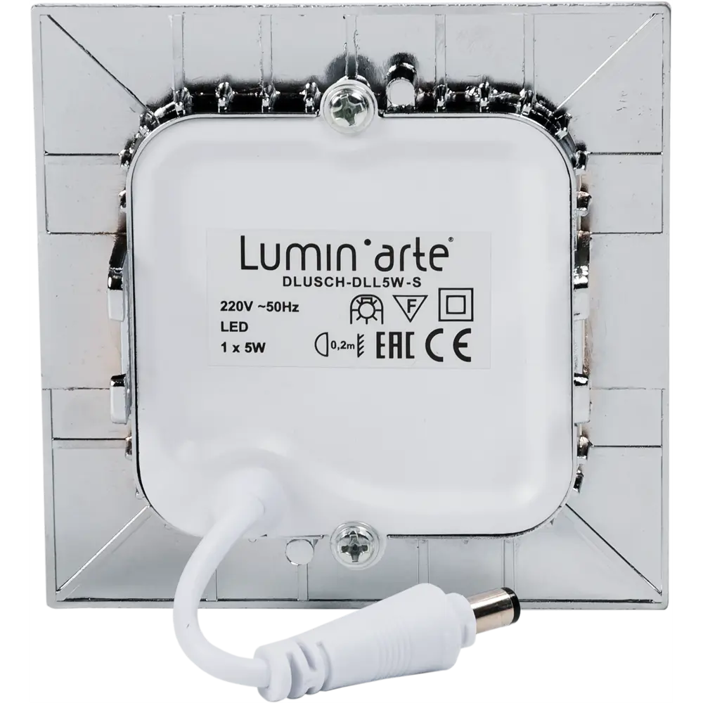 Светильник встраиваемый светодиодный квадратный DLUS LED5W 5 Вт цвет хром LUMIN ARTE STLM-2138186 - Вид №4