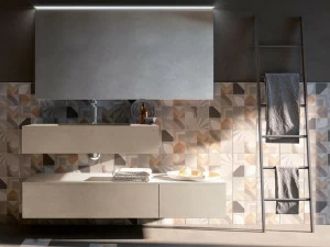 Archeda Подвесная тумба под умывальник из дерева с зеркалом Essenze