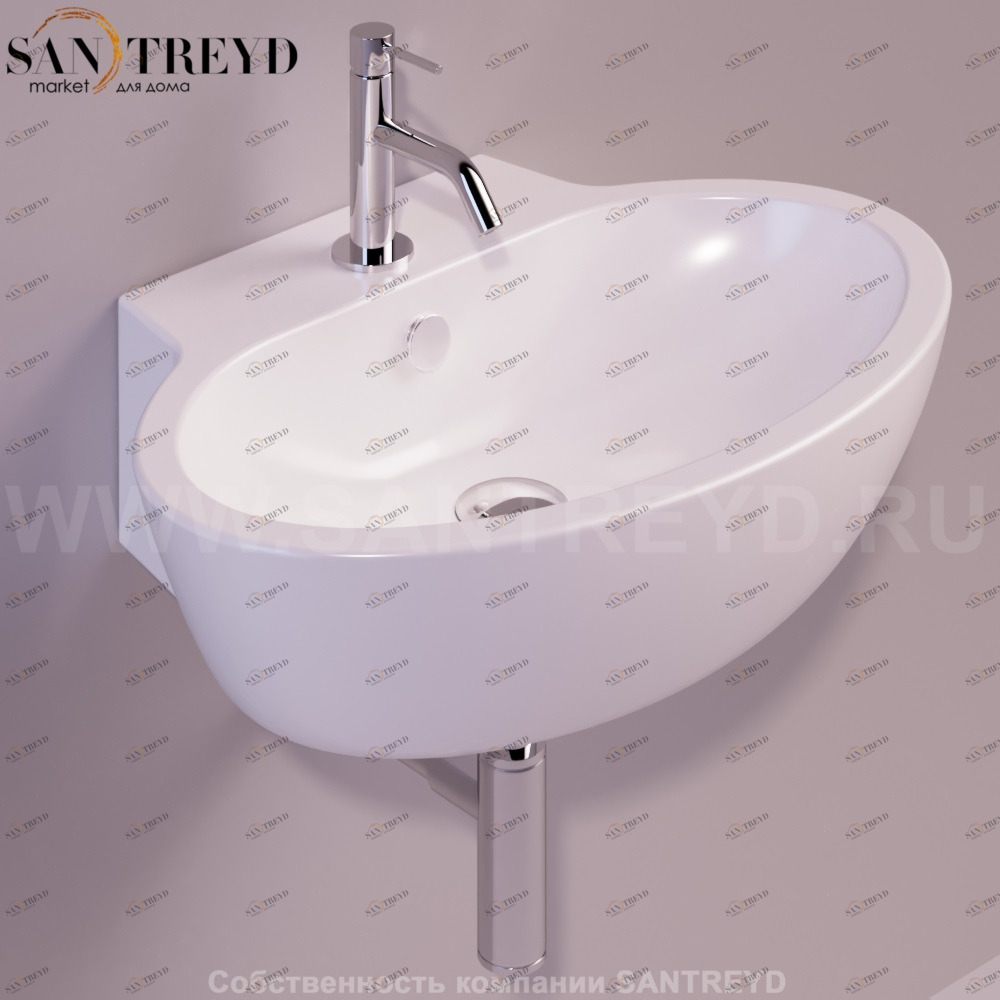 LFT24BIANCO Подвесная раковина настенная овальная Simas LFT Spazio белая