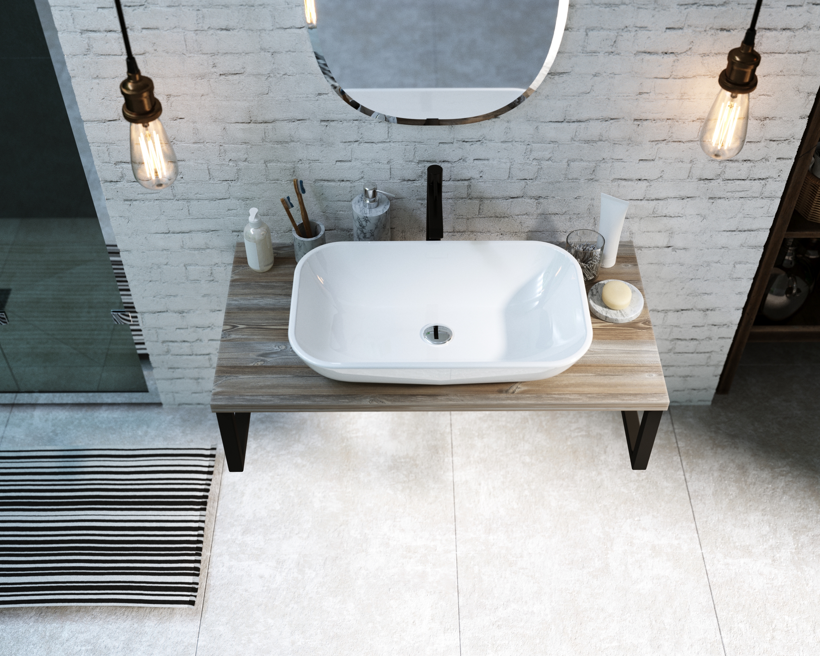 У85835 Столешница GRUNGE LOFT 100 Дуб Намибия 1 Marka GRUNGE LOFT  - Вид №2