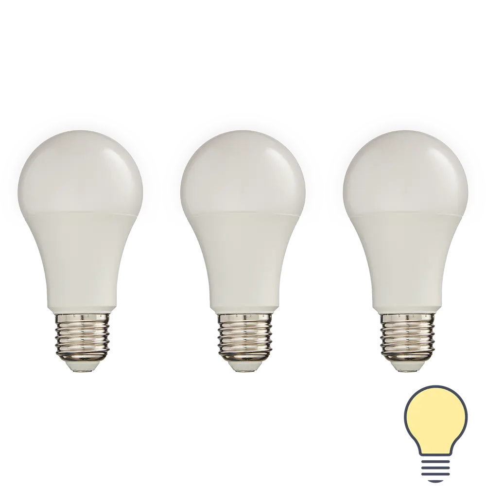 Набор умных ламп светодиодных Wi-Fi Osram Smart Plus E27 220-240 В 9 Вт груша матовая 806 лм теплый белый свет 3 шт 89143933 STLM-2054765 LEDVANCE 