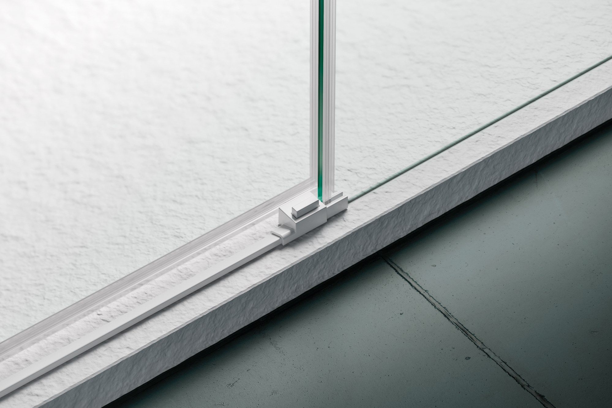 Угловая душевая кабина с раздвижной дверью и фиксированной стороной ARBLU Mira ARCH-00114023 - Вид №1