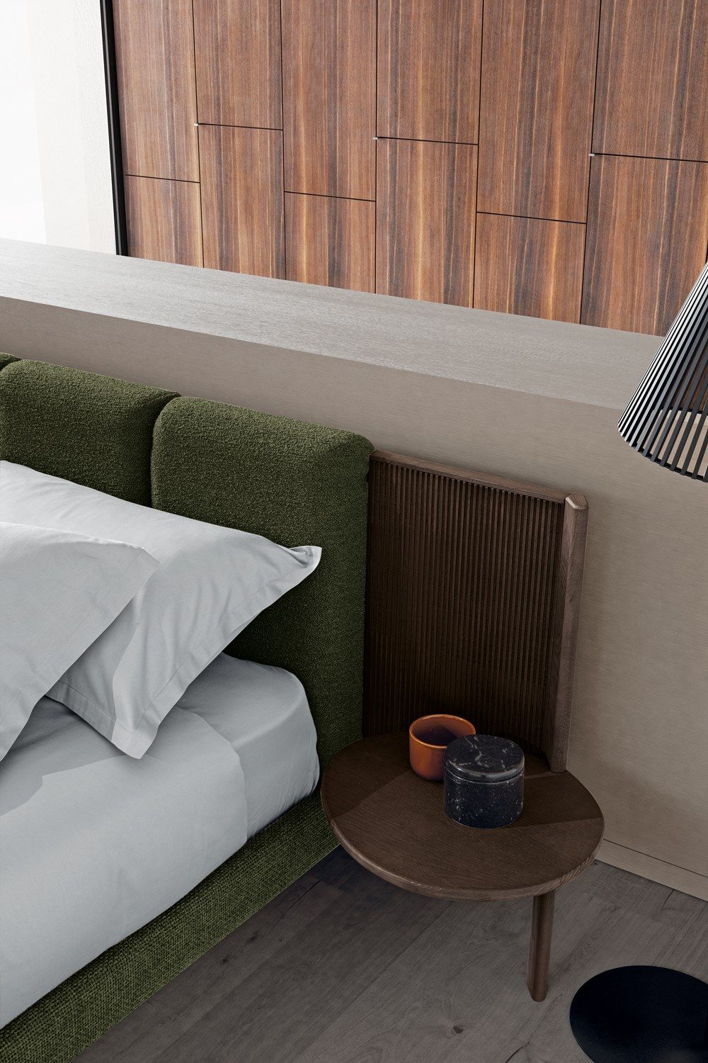 Деревянная двуспальная кровать со встроенными тумбочками Dall'Agnese MILLERIGHE ARCH-00144505 - Вид №2