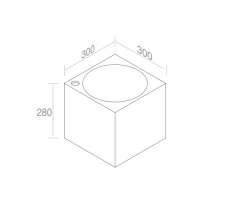 L310T0RSV1.100 Подвесная раковина квадратная A. e T. Italia IDEA Белый глянцевый AeT ITALIA - Вид №3