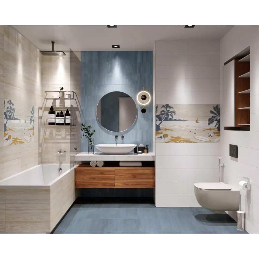 Напольная плитка Mix&live Base G 42х42 см 1.76 м² цвет синий BELANI STLM-2205938 - Вид №4