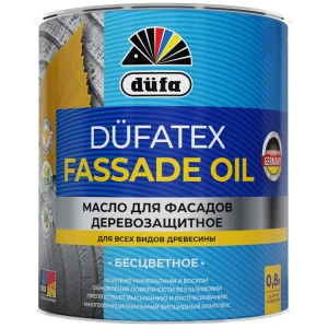Защитное масло для фасадов Dufatex Fassade Oil цвет прозрачный 0.8 л