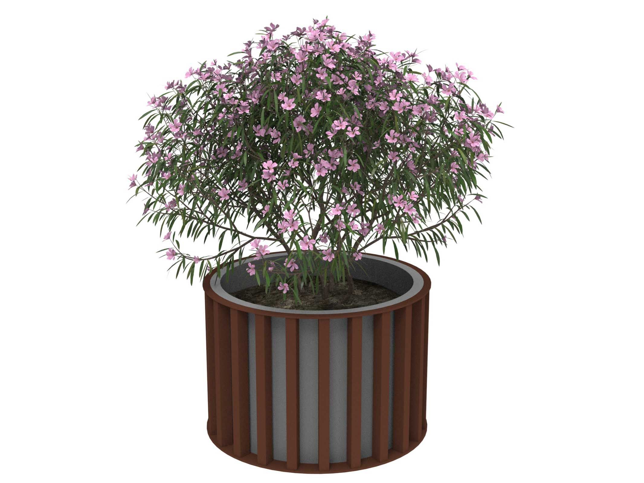 Оцинкованная сталь круглый низкий плантатор Lazzari Динамо ARCH-00115712 - Вид №19