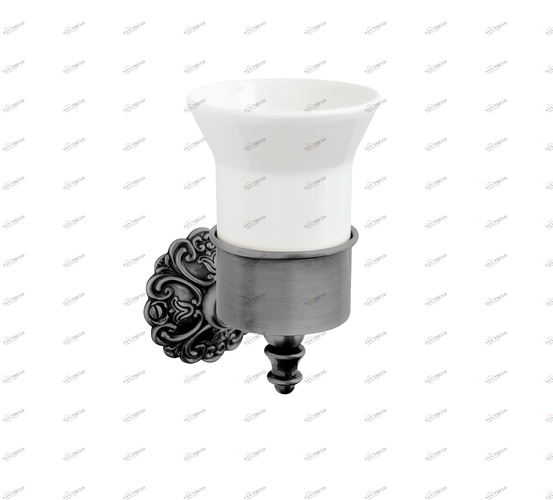 Gentry Home Настенный керамический подстаканник Ivy Темный никель GH101626 