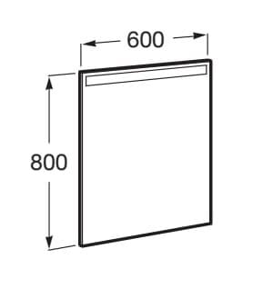 Прямоугольное зеркало со встроенным настенным освещением Roca EIDOS 8123 ARCH-00032296 - Вид №20