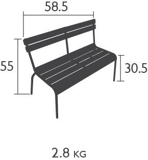 Fermob Скамья из алюминия со спинкой Luxembourg kid 4109 - Вид №5
