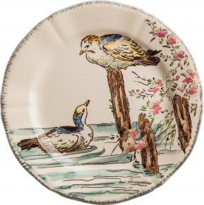 10600292 Gien Тарелка закусочная Gien Две утки 23см, фаянс Фаянс