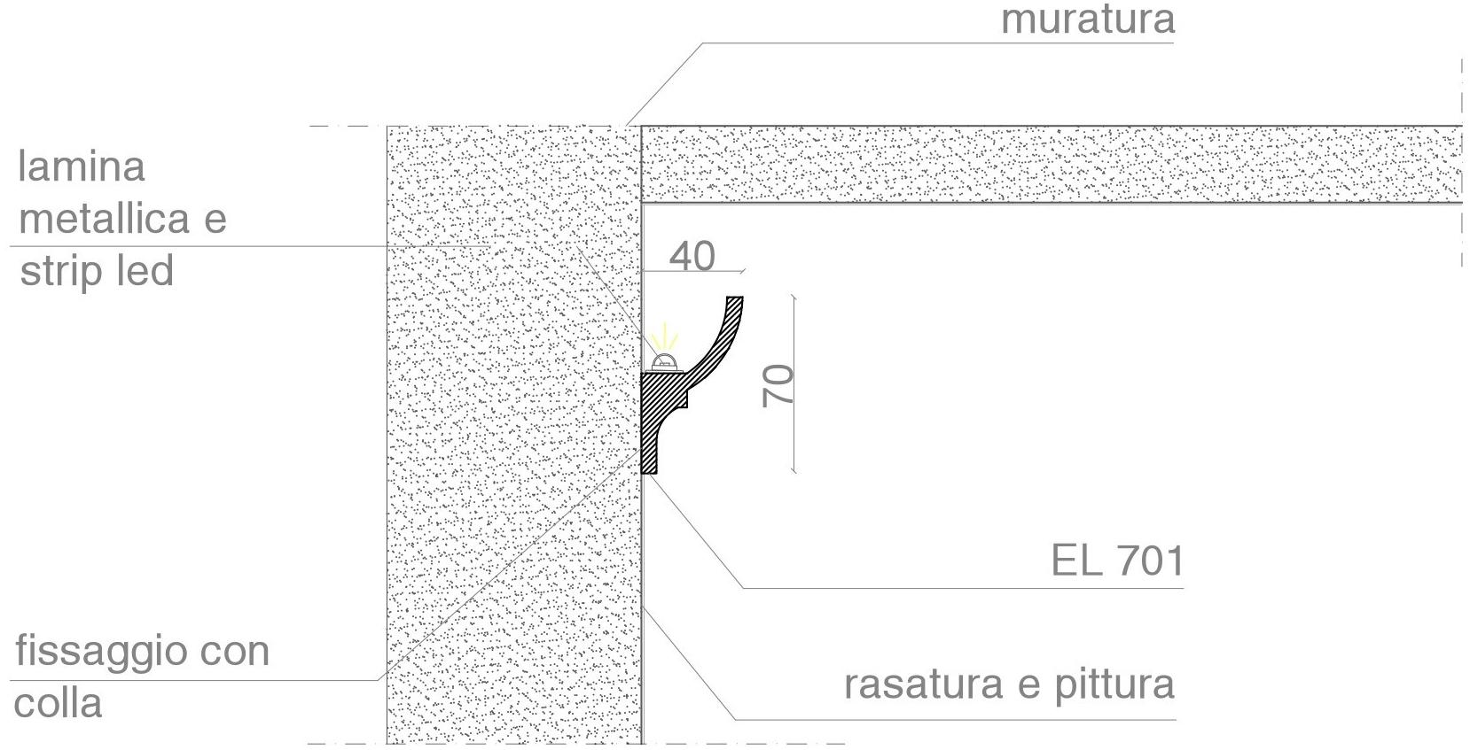 Eleni Рамка для непрямого освещения  El701  - Вид №7