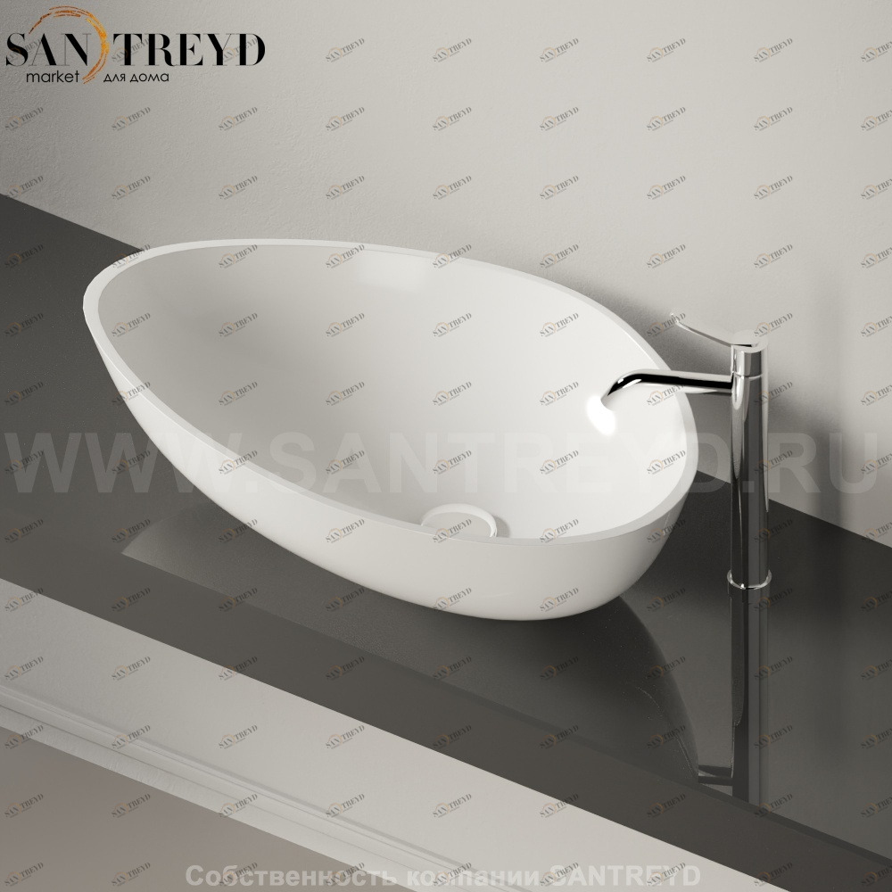 ACER1098ZZ Накладная раковина на столешницу  овальная Agape 