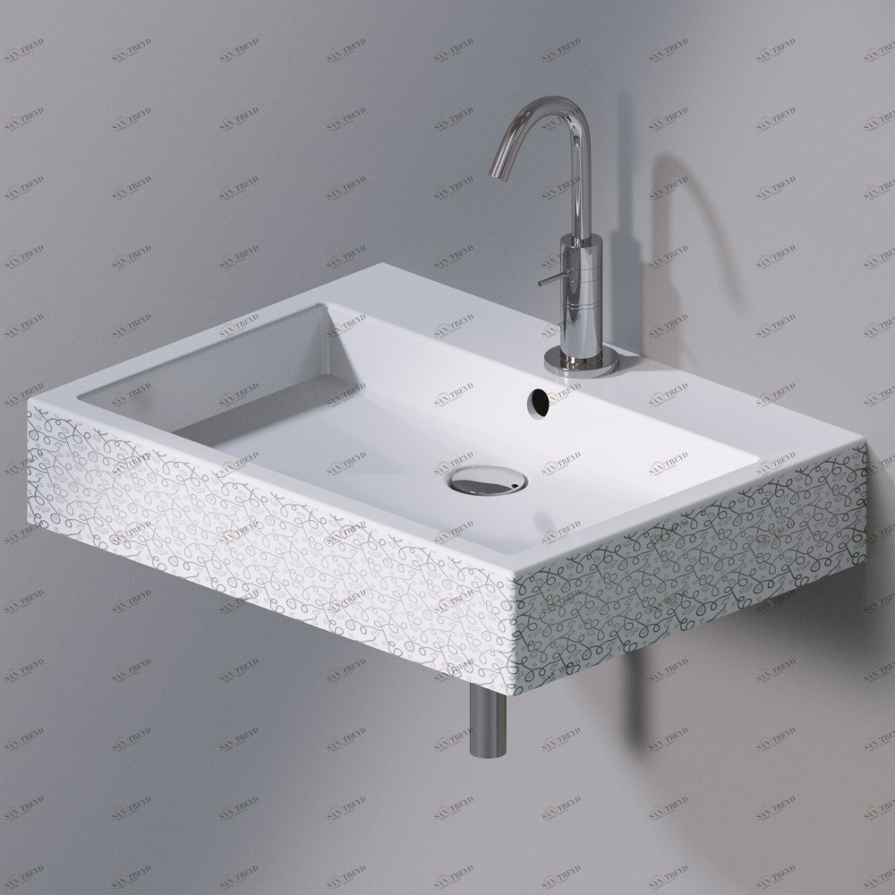 L267400 Подвесная раковина настенная прямоугольная A. e T. Italia Tank белая AeT ITALIA