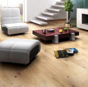 Паркетная доска Teka Easy Soft Loc Эктив белённый 12900 Дуб Натур (Гладкая) 1085х127 мм.