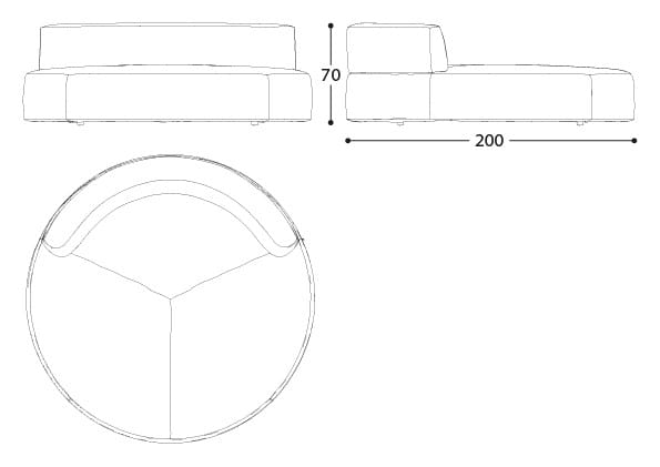 Ткань круглая Садовая кровать Varaschin Belt ARCH-00040594 - Вид №4