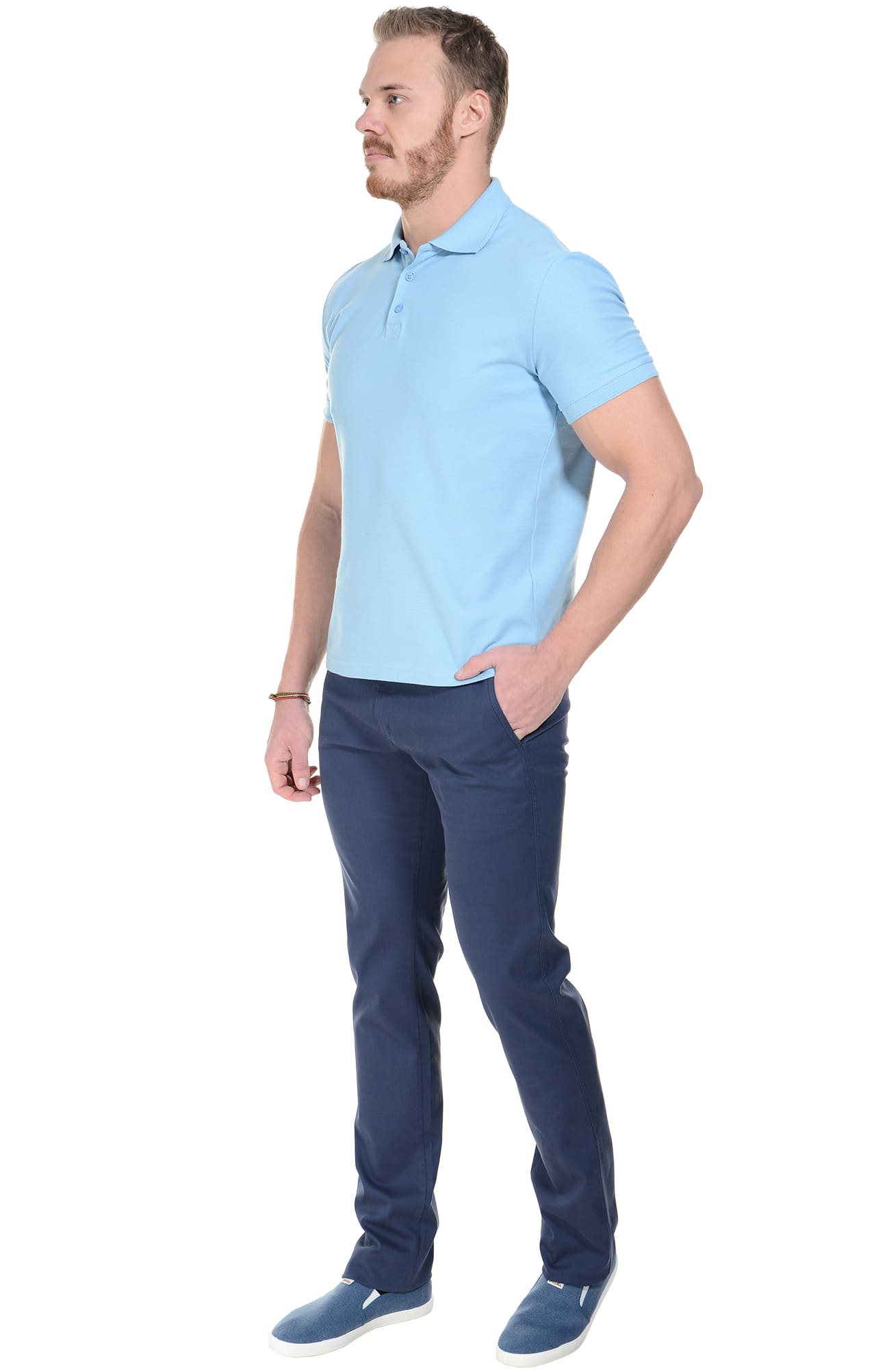 68240 Брюки  мужские blue (синие) El-Risto  Одежда для официантов  размер 58/182-188  - Вид №3