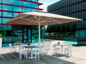 Моторизованный алюминиевый зонтик и акриловая ткань