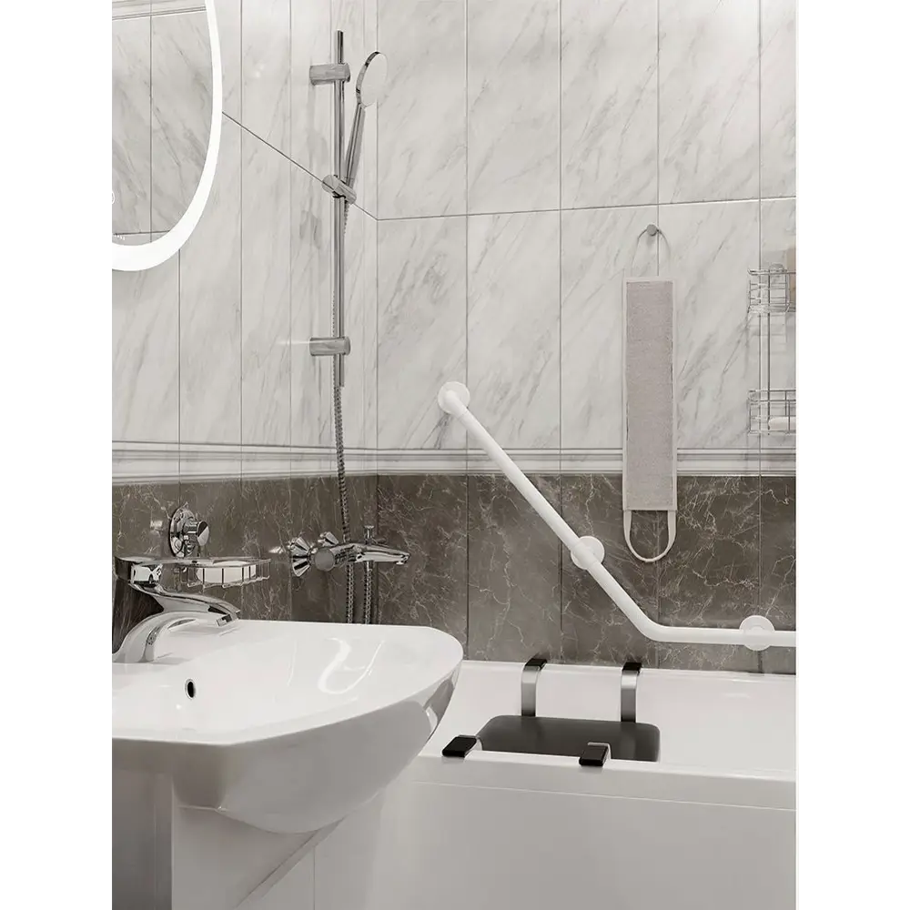 Поручень для ванны Primanova 135 градусов 60x60 см цвет белый 82454833 STLM-2081780 группа безопасности - Вид №5