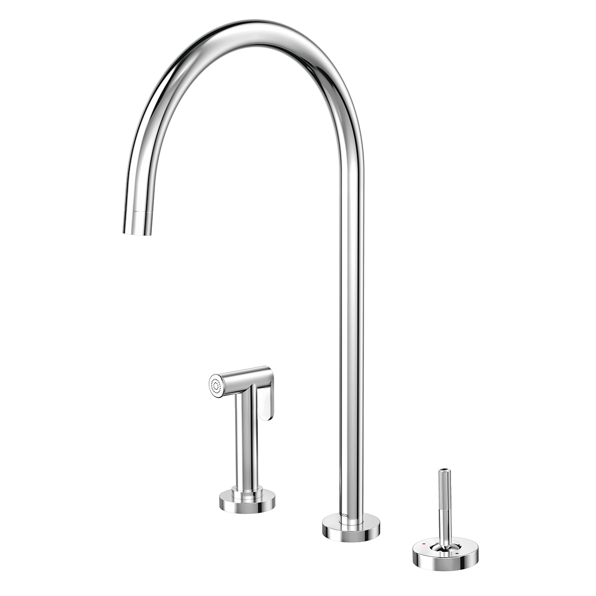 01546506 Настольный кухонный смеситель с джойстиком и боковым душем Docol MIX&MATCH