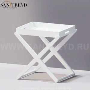 Agape X Низкий столик со съемным лотком белый ACOM0623Z
