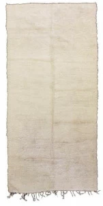 AFOLKI Прямоугольный однотонный ковер с длинным ворсом из шерсти Beni ourain Taa893be