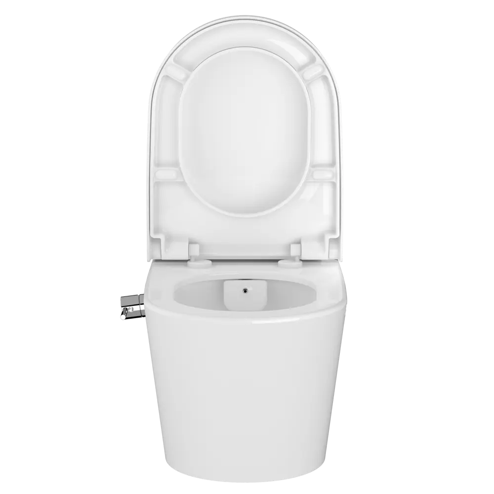 Унитаз подвесной безободковый VitrA Nest с биде горизонтальный выпуск 82634382 STLM-2075198 - Вид №4