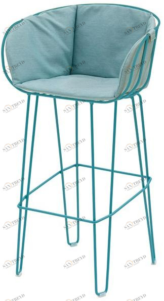 iSimar Стул высокий стальной с обивкой и спинкой Olivo 9164 / 9165