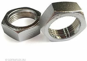 Накидная гайка латунная 1" дюйм Flexible hose Россия