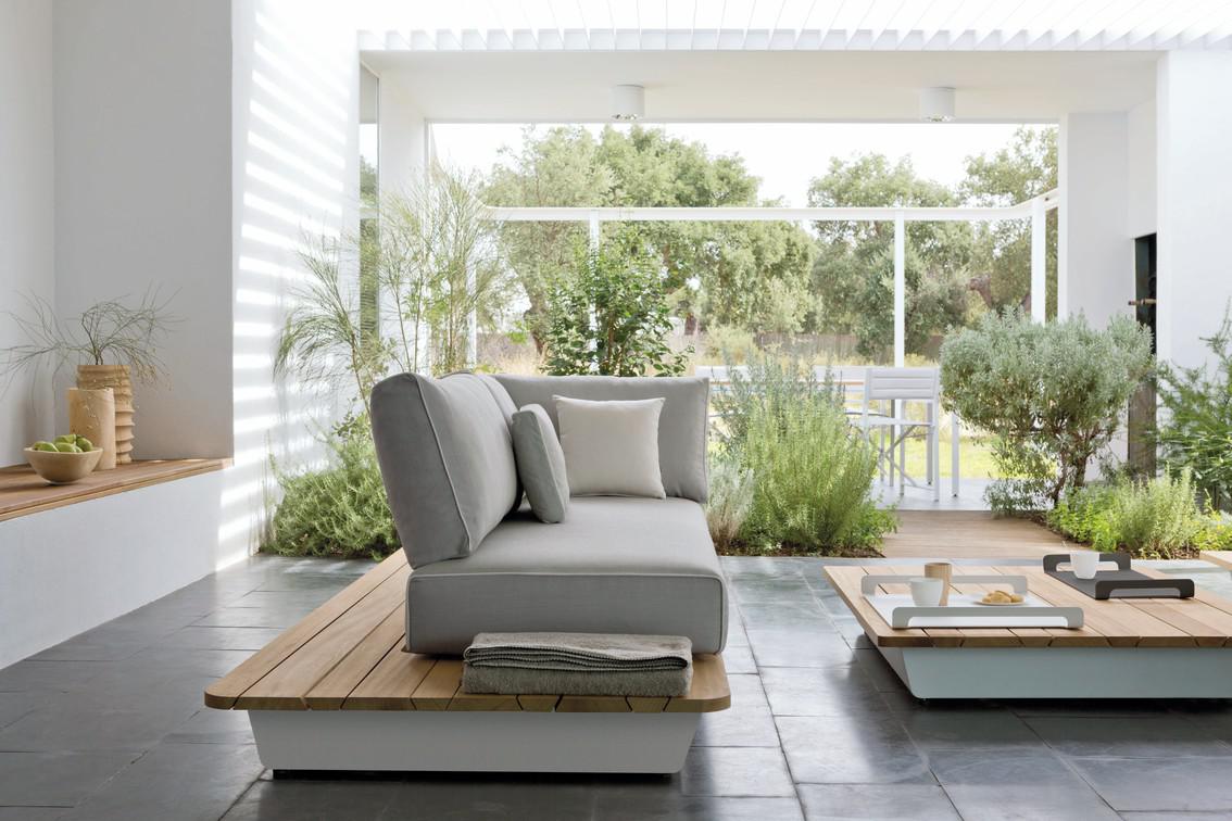 Concept 5 белый столешница из дерева iroko Manutti Air MNST802 - Вид №10