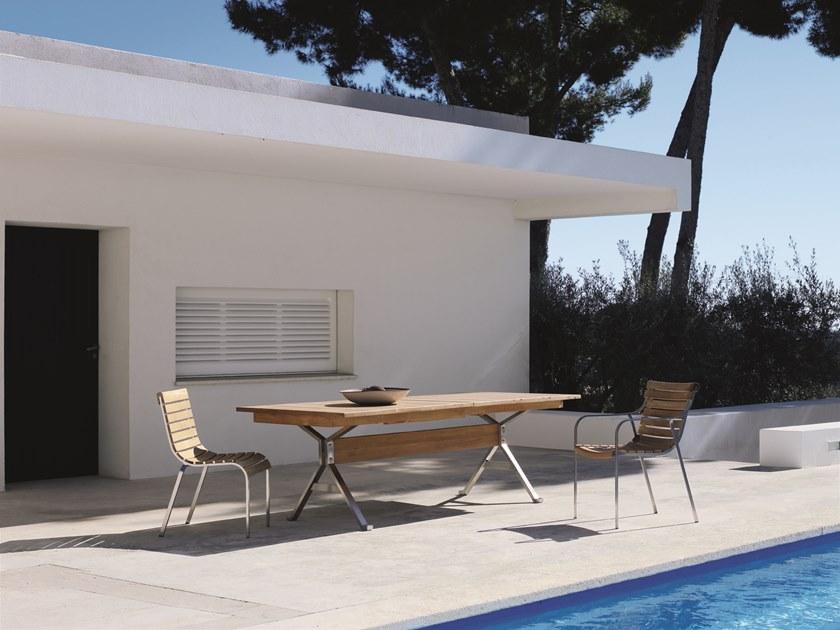 Unopiù Штабелируемый садовый стул из тика с подлокотниками Equinox Eqpoli - Вид №2